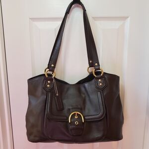 Coach Campbell Belle Carryall Leather Tote Handbag F24961